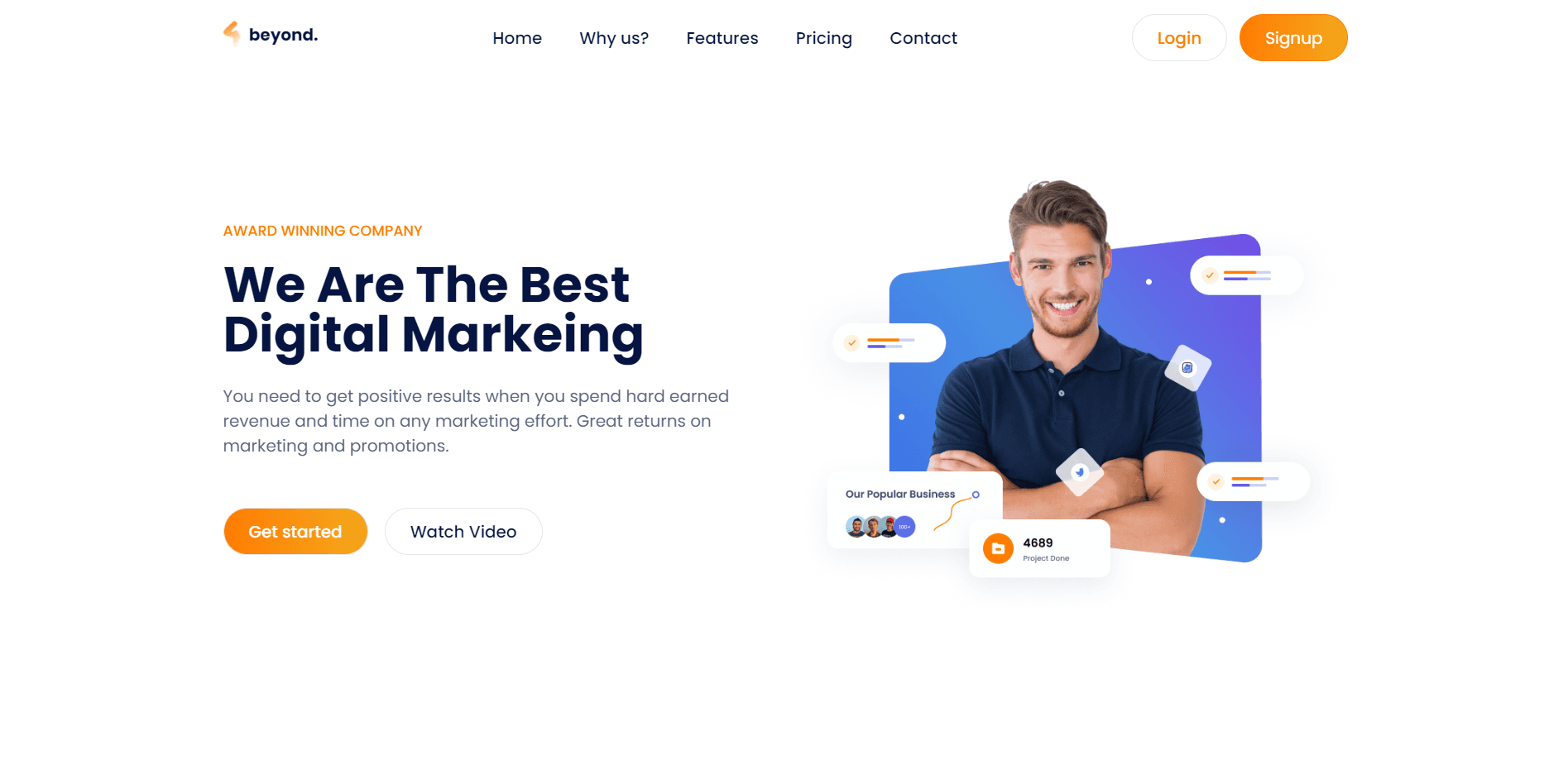Marketing Online Landing Page