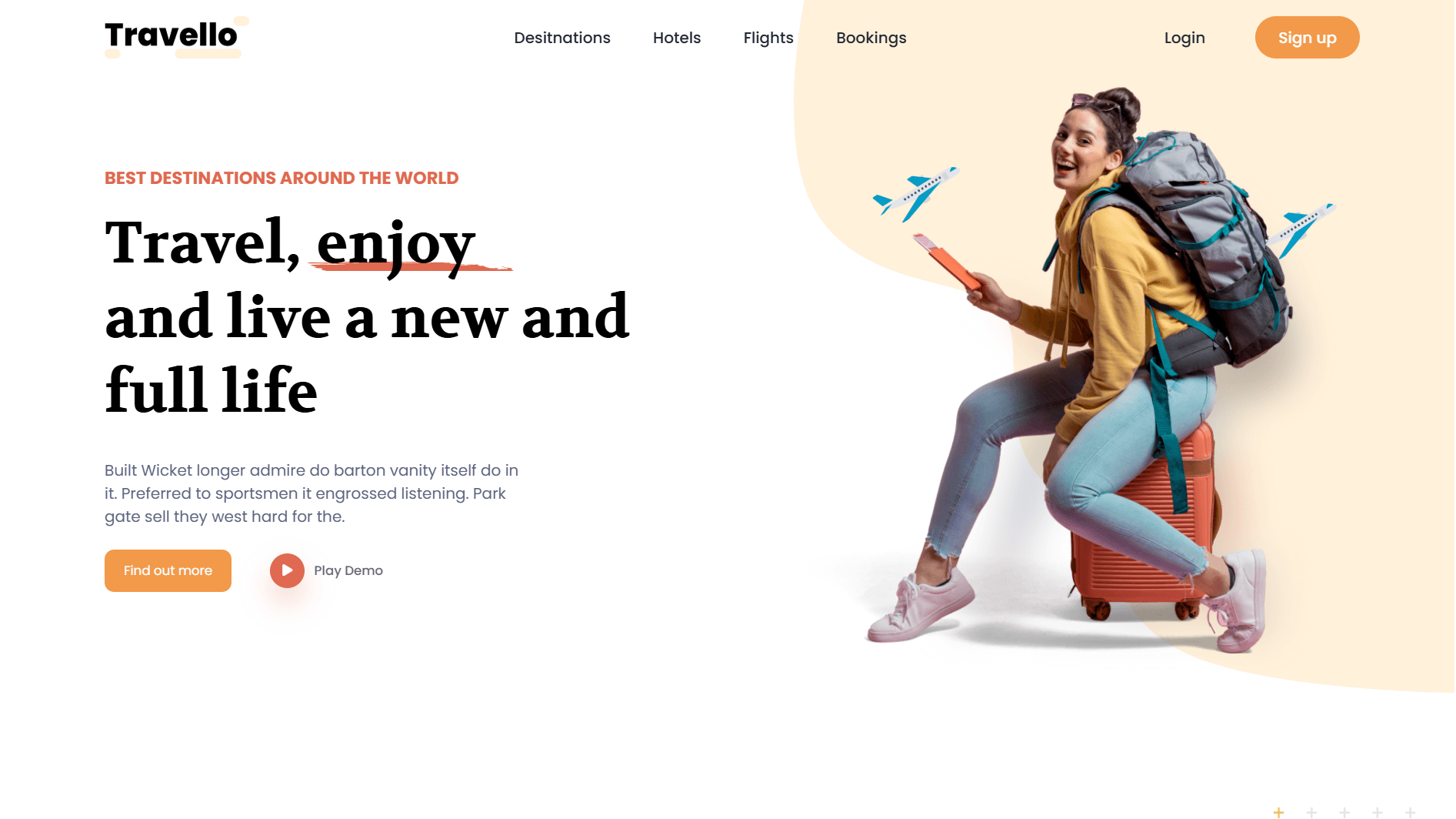 Travello App Landing Page